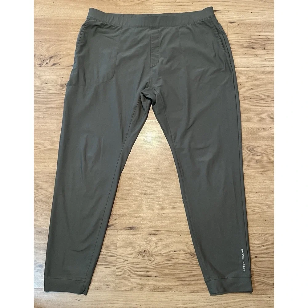 Peter Millar Pants Mens XL Green Atlas Performance Golf Jogger MF23EB301